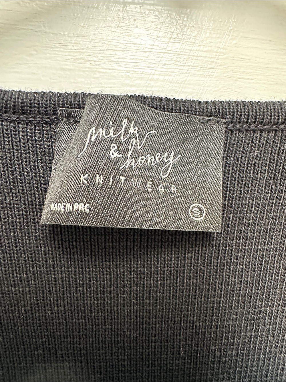 Milk & Honey Black Knit Square-Neck Tank Top - Picture 2 of 5